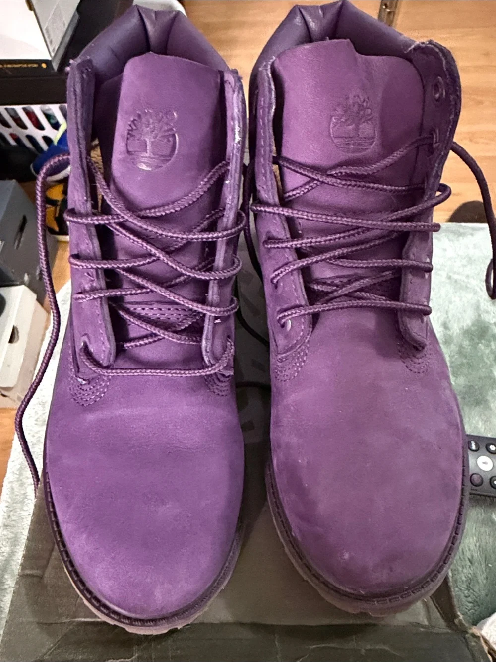 Timberland Kids Purple Lace-Up Waterproof Boots